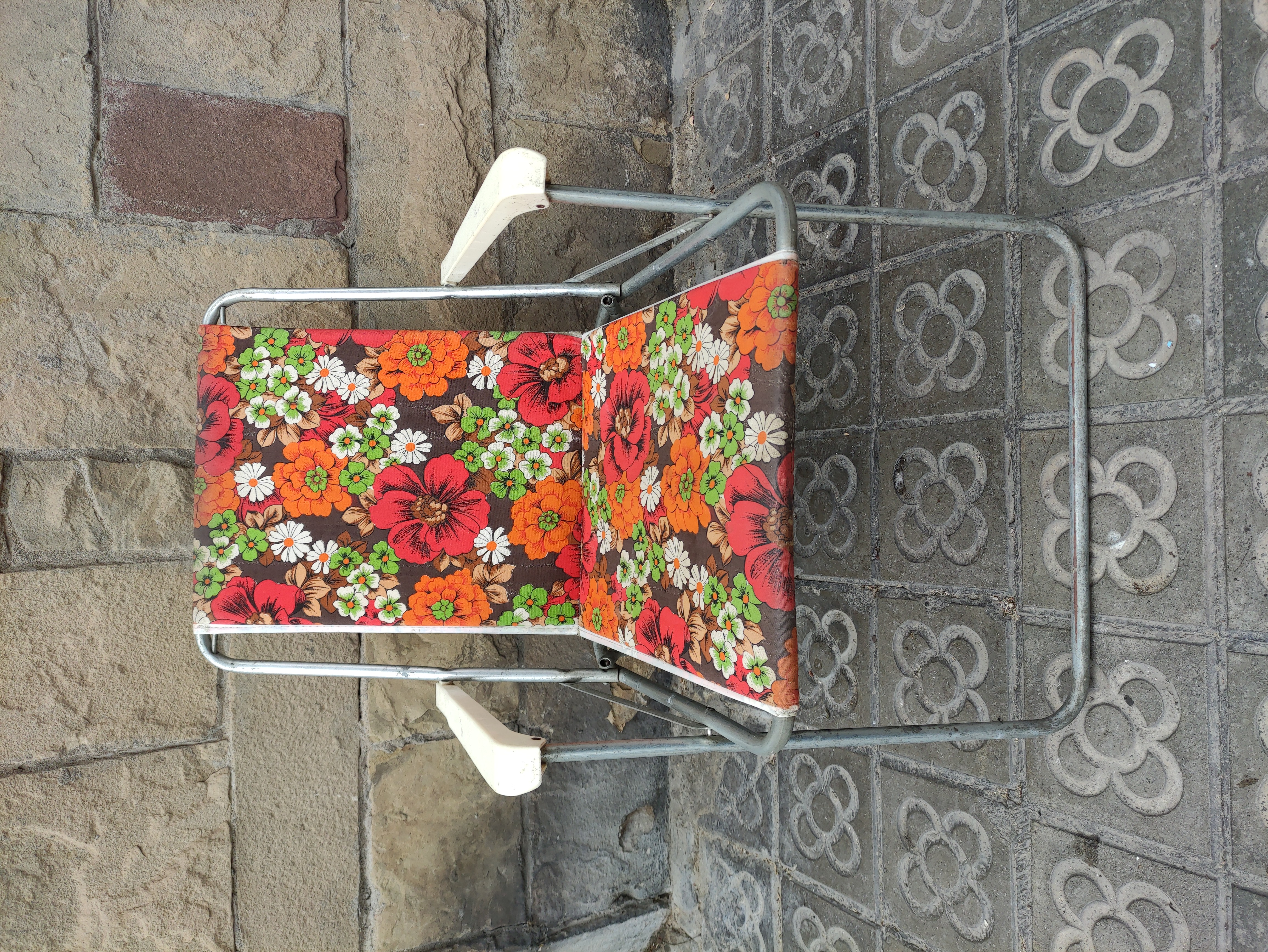 silla playa picnic pleg met loneta flores 40-74x56.5x63 1u